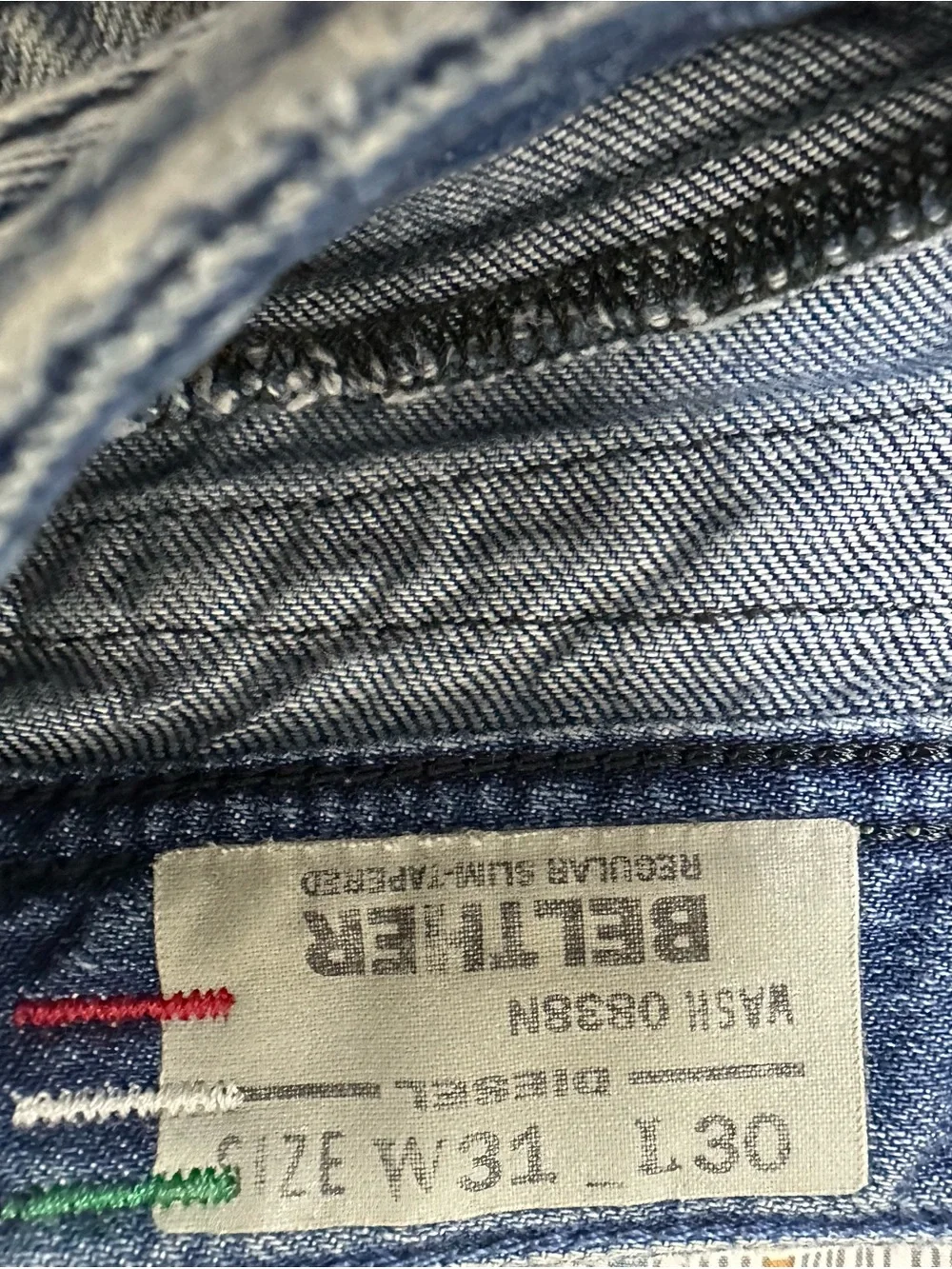 Diésel Belther Men's Blue Washed Slim Jeans